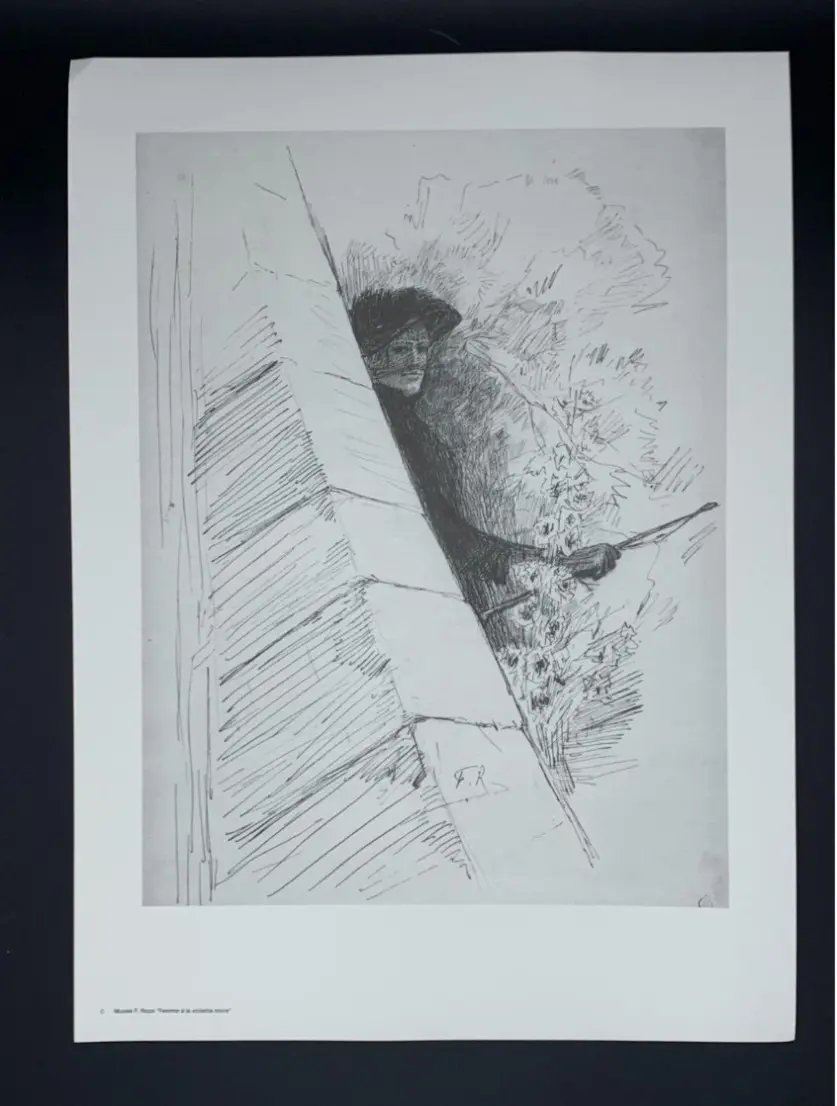 Offset Félicien Rops Femme à la voilette noire