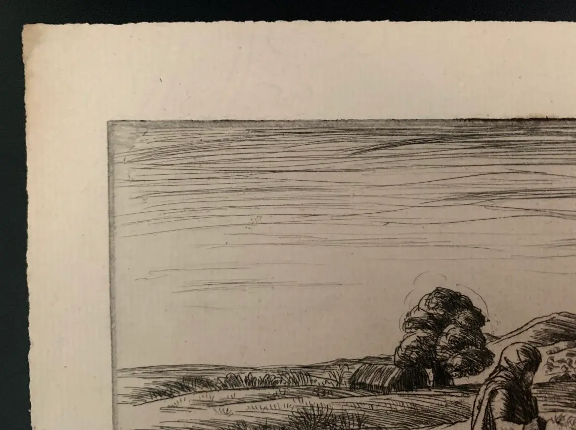 Gravure - Jean Frélaut - La fuite en Egypte