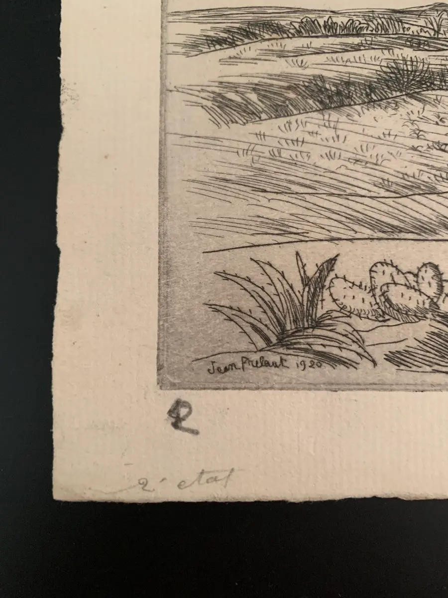 Gravure - Jean Frélaut - La fuite en Egypte